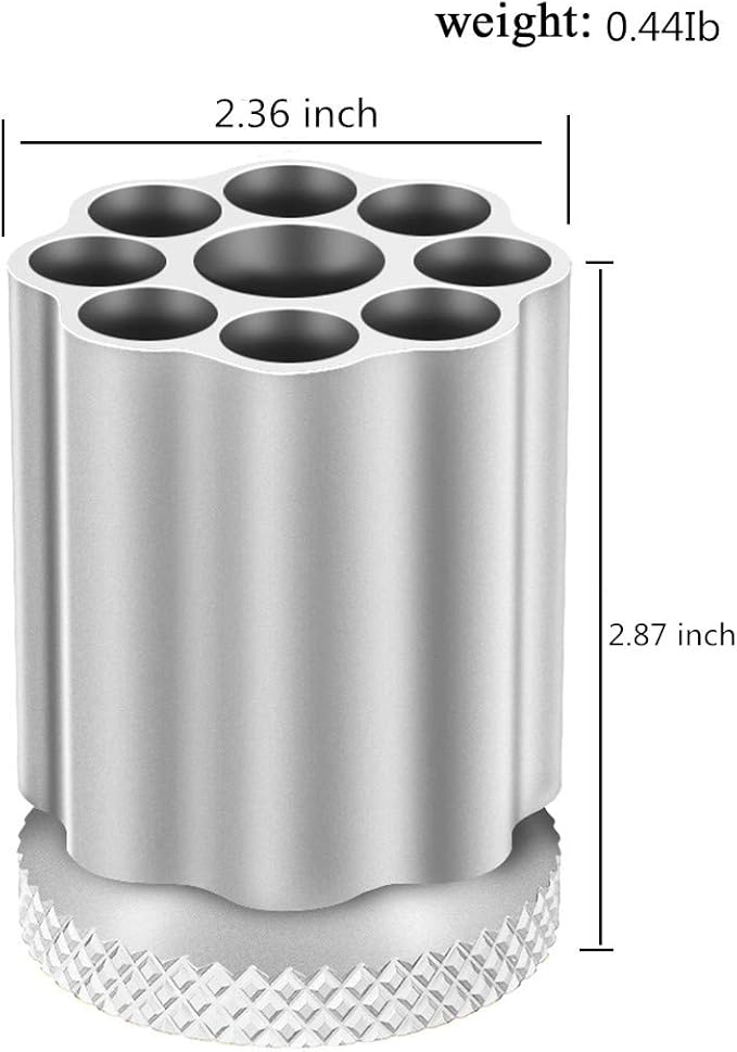 Rotating Revolver Pen Holder, Gun Cylinder Pen Holders, Favorite Pencil Holder and Perfect Stationery Supplies (Black)