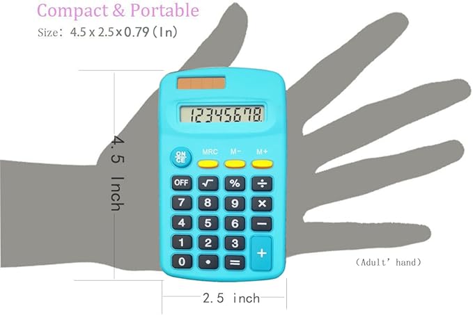 Basic Calculator Dual Power 8 Digit Desktop Calculator (B, Set of 30)