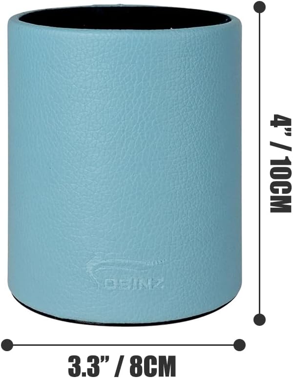 Pen Pencil Holder Cup Container PU Leather Desk Organizer Stand Decor Brush Scissor Holder Decoration Office Desk Home School