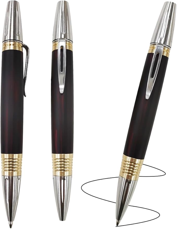 Dr. Metalleung Smooth - Writing Gel Pen: Click Mechanism Stainless Steel Retractable EDC Lightweight Pen - Refillable, Ideal for Precise Note - taking & Gifts