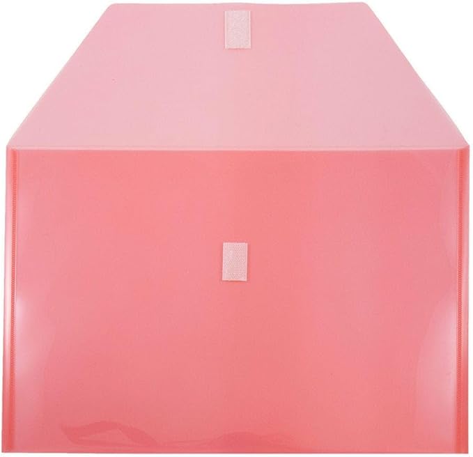 JAM PAPER Plastic Envelopes with Hook & Loop Closure - Legal Booklet - 9 3/4 x 14 1/2 - Red - 3/Pack