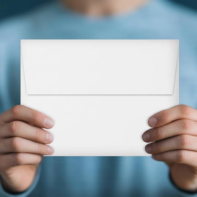 LUXPaper A7 Invitation Envelopes | Peel & Press | 5 1/4" x 7 1/4" | Bright White | 80lb. Text | 500 Qty