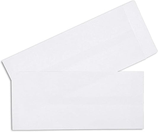 Juvale #14 Business Mailing Envelopes - 11.5 x 5 in, 50 Count, White, 120gsm Paper - Mailers for Cash Envelopes & Policy Documents