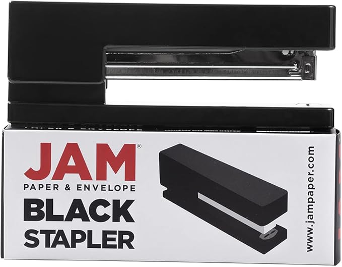 JAM PAPER Modern Desk Stapler - Black - Sold Individually