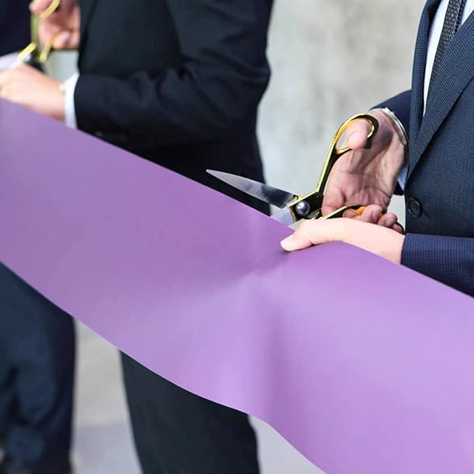 Ribbon Cutting Scissors 10.5" Stainless Steel Gold Scissors for Ribbon Cutting Ceremony Heavy Duty Fabric, Cardboard, Sewing & Tailoring