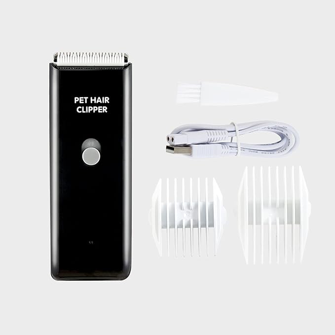 Grimgrow Dog Cat Home Hair Waterproof Clipper Portable Electric USB Rechargeable Pet Grooming Tools Low Noise Shaver Cordless Trimmer for Small and Large Pets