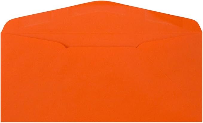 JAM PAPER #9 Business Colored Envelopes - 3 7/8 x 8 7/8 - Orange Recycled - Bulk 250/Box
