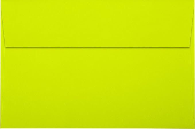 LUXPaper A9 Invitation Envelopes | Peel & Press | 5 3/4" x 8 3/4" | Wasabi Green | 80lb. Text | 50 Qty