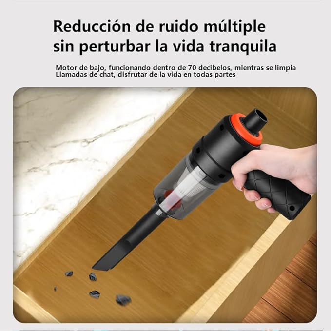 BGGJJ Car Vacuum Portable Cordless, Handheld Vacuum Cordless with 30Mins Rechargeable Battery, 90W High Power, Small Handheld Vacuum Cleaner for Car, Home, Pet Cleaning,Office. (ImageColor)