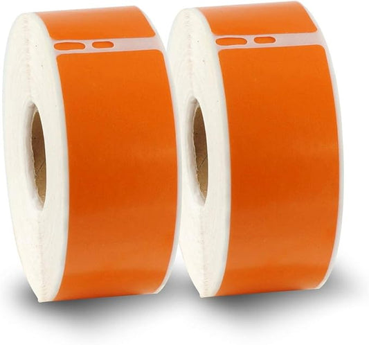BETCKEY - Compatible DYMO 30252 (1-1/8" x 3-1/2") Address & Barcode Replacement Labels - Compatible with Rollo, DYMO Labelwriter 450, 4XL & Zebra Desktop Printers[2 Rolls/700 Labels, Orage]