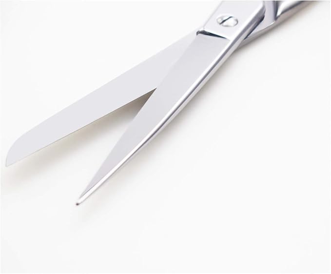 Silver Office Scissors, Heavy Duty Sewing, Tailor Fabric Sewing Paper Cutting Shears Stainless Steel Cutter Leather Art Craft Office Scissors (7 Inch)