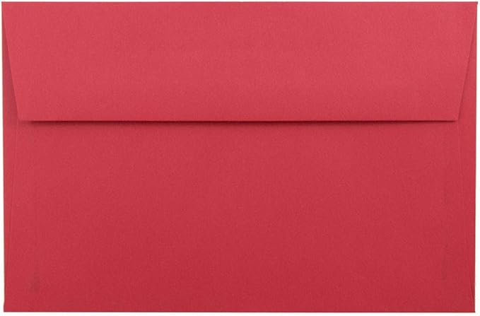 JAM PAPER A9 Colored Invitation Envelopes - 5 3/4 x 8 3/4 - Red Recycled - Bulk 500/Box