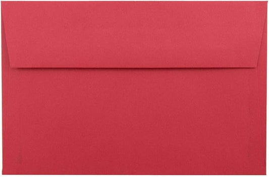 JAM PAPER A9 Colored Invitation Envelopes - 5 3/4 x 8 3/4 - Red Recycled - Bulk 500/Box