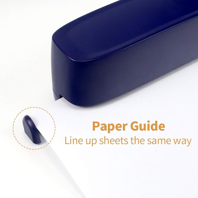 AFMAT HP07 Electric 3 Hole Punch, 3 Hole Puncher Heavy Duty, 20-Sheet Punch Capacity, AC or Battery Operated, Effortless Punching, Long Lasting Paper Puncher for Office, School, Studio, Blue