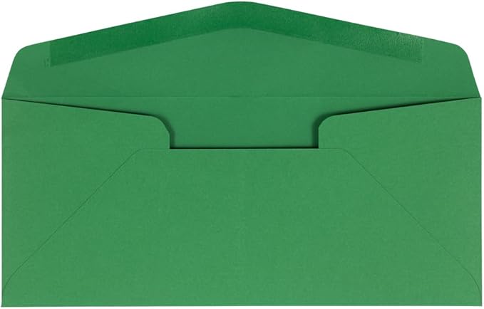 JAM PAPER #10 Business Colored Envelopes - 4 1/8 x 9 1/2 - Green Recycled - 50/Pack