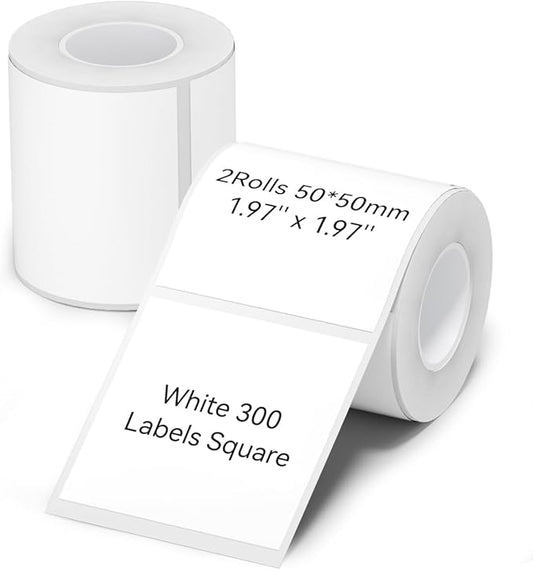 NIIMBOT Thermal Label Maker Paper 50×50 mm White 2Packs for B1 B21 B31 K3 Label Maker