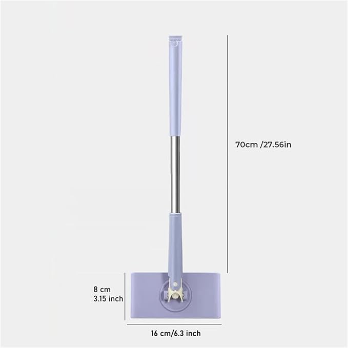 Convenient Cloth Changing Mini Mop + Magic Cleaning Cloth*6, Zero Touch Snap Grip Mini Mops for Wet & Dry Cleaning, Lightweight Snap for Corners (27in - P + Cloth*6)