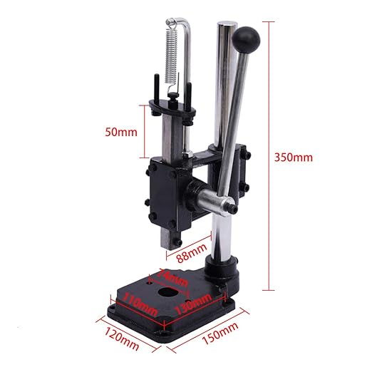 Leather Imprinting Machine Leather Hole Puncher Hand Punching Machine Press Punch Tool Leather Cutt Craft Hole Punching Press Tool (Includes PP Plate + Aluminum Plate with Scale)