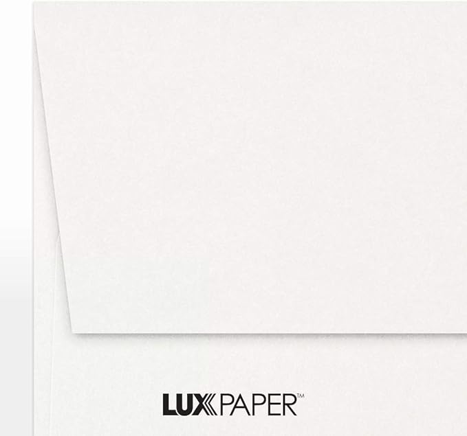 LUXPaper A7 Invitation Envelopes | Peel & Press | 5 1/4" x 7 1/4" | White | 24lb. Text | 50 Qty