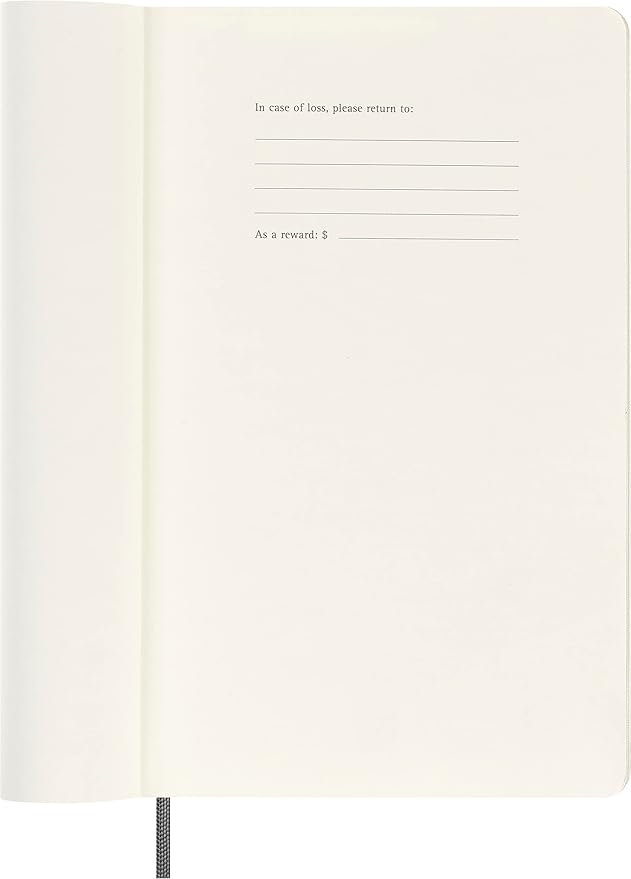 Moleskine Smart Notebook, Large, Ruled, Black, Soft Cover (5 x 8.25)