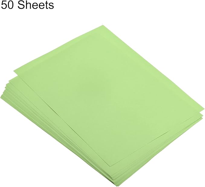 MECCANIXITY 50 Sheets Colored Copy Paper 8.5 x 11 Inch Printer Paper 80gsm Light Green for Office Printing, Document Copying, Invitations, Forms, Art Projects
