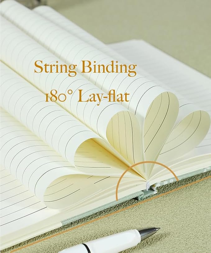 Floral Journal for women, Floret Printed Fabric Cloth Hardcover, A5, 200 Pages, 6x8 Medium Ruled Notebook, Similar Embroidered Linen Journal, Lay Flat Church Notes Notebook, Beige