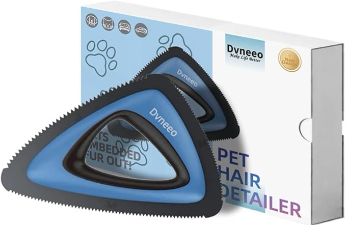 Dvneeo Pet Hair Removal Tool, Carpet Dog Hair Remover for Car Interior- Rapid Removal, Durable & Ergonomic, for Car Mats, Couch, Furniture, Carpets (Blue)