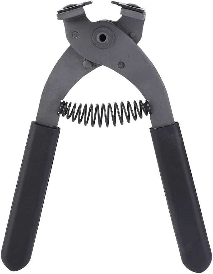 Leather Punch Tool Silent Pliers, 6.7in Handheld Leather Hole Punch Tool with 0.15in Head, DIY Leather Art Craft Hole Punch Stitching Hand Pliers for Belts Straps Saddles Shoes (4mm-4 Teeth)