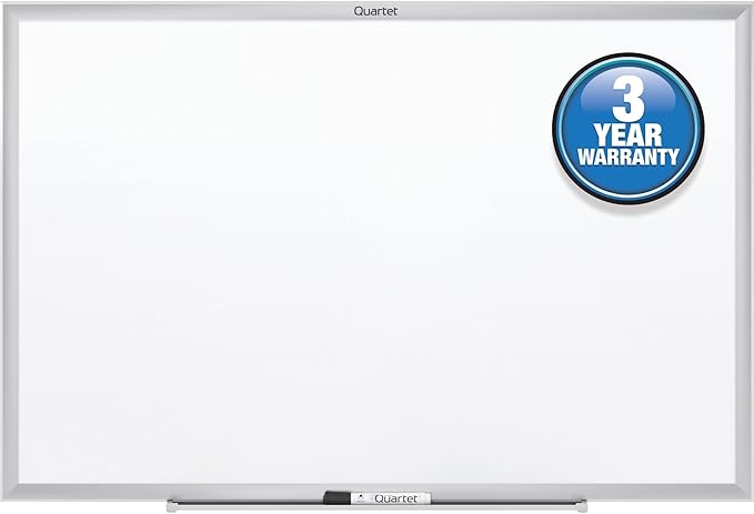 Quartet Whiteboard, Non-Magnetic Dry Erase White Board, 8' x 4', Total Erase, Silver Aluminum Frame (S538)