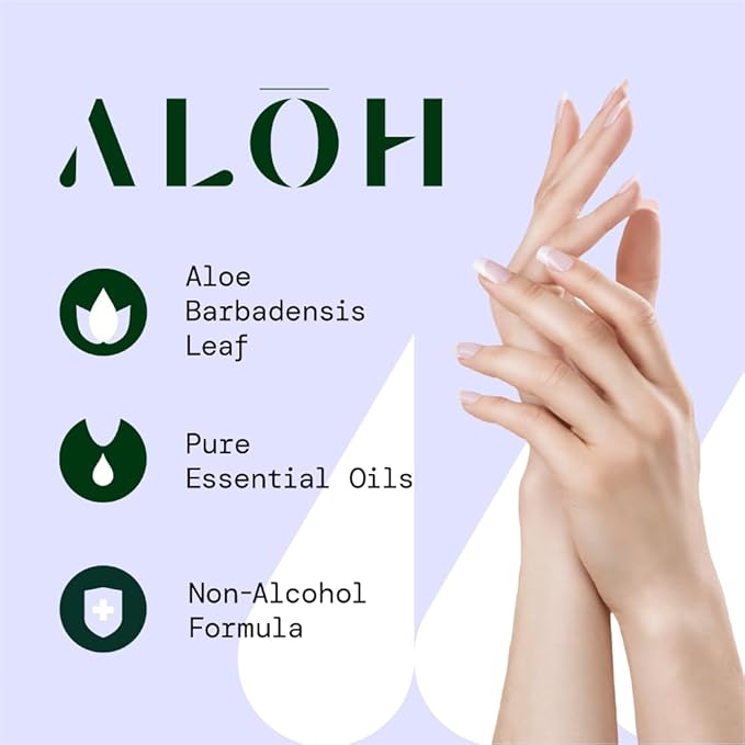 ALŌH Skin - Softening Sanitizing Hand Wipes – Sweet Orange Bergamot (1 Box of 20 Individual Wrapped Wipes)