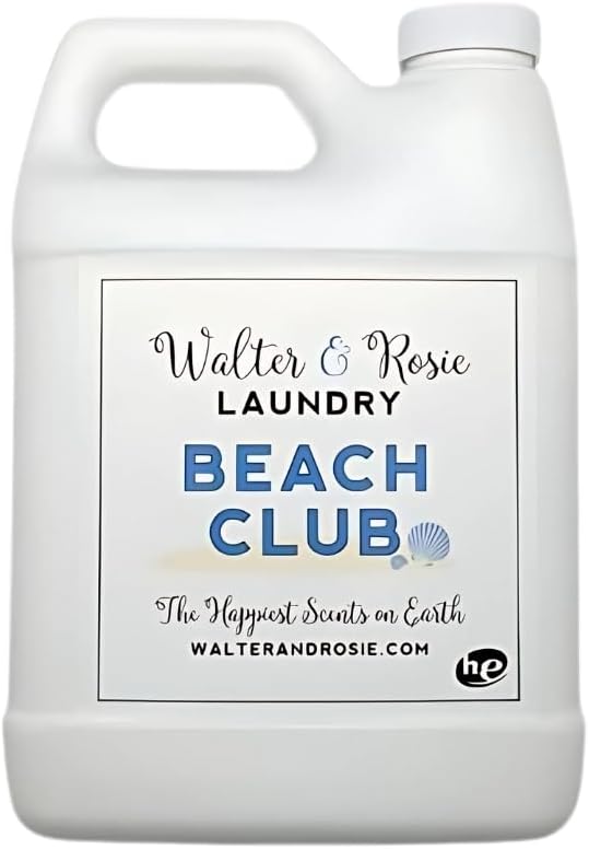 Walter & Rosie Beach Club Luxury Laundry Detergent - Park Inspired Scent with Green Notes & White Jasmine - Highly Fragrant Laundry Detergent - The Happiest Detergent on Earth - 64 Oz