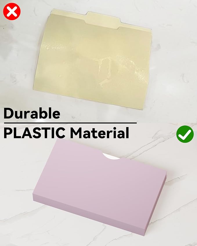 ANSOOK Plastic File Jackets,2" Legal Size Manilla Folders,12 Pack Expanding File Folder,Heavy Duty Expansion Pocket,File Cabinet Folders,Straight Cut Tab,Morandi Color Manila Folder for Home Office