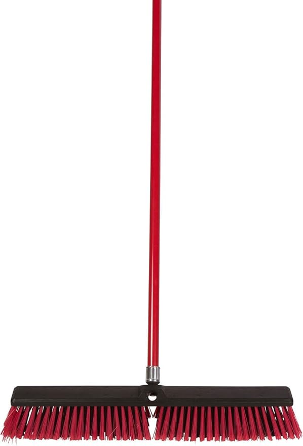 Tidy Tools Large 24'' Multi-Surface Push Broom with Alloy Handle