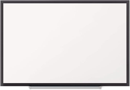 Quartet Magnetic Dry Erase White Board, 48"W x 36"H Whiteboard, Nano-Clean Surface Resists Ink Stains, Black Aluminum Frame (SM534B)
