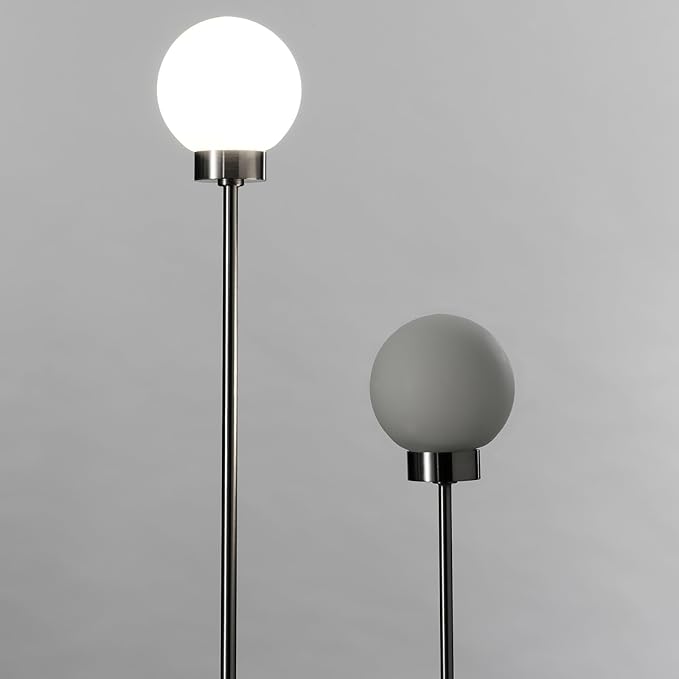 Small Lamps for Nightstand, Silver Touch Dimmable Table Lights, 3-Way Control Bedside Desk Lighting, Satin Nickel Modern Accent Home Decor, Plug in and Play, G9 Bulb Installed(Brushed Steel, Pack 2)