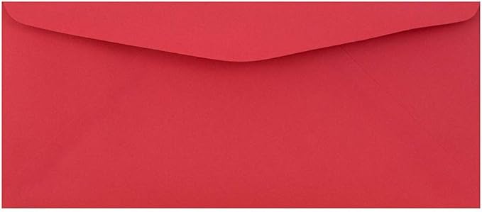JAM PAPER #9 Business Colored Envelopes - 3 7/8 x 8 7/8 - Red Recycled - Bulk 250/Box