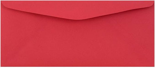 JAM PAPER #9 Business Colored Envelopes - 3 7/8 x 8 7/8 - Red Recycled - Bulk 250/Box