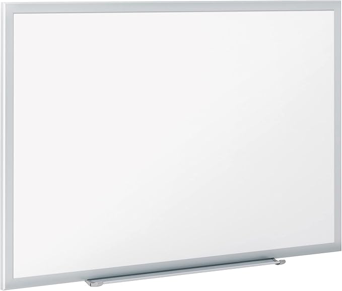 Quartet Whiteboard, Dry Erase Board, Magnetic, 6' x 4', Nano-Clean Surface Resists Ink Stains, Accessory Tray and 1 Dry Erase Marker, Silver Aluminum Frame (SM537)