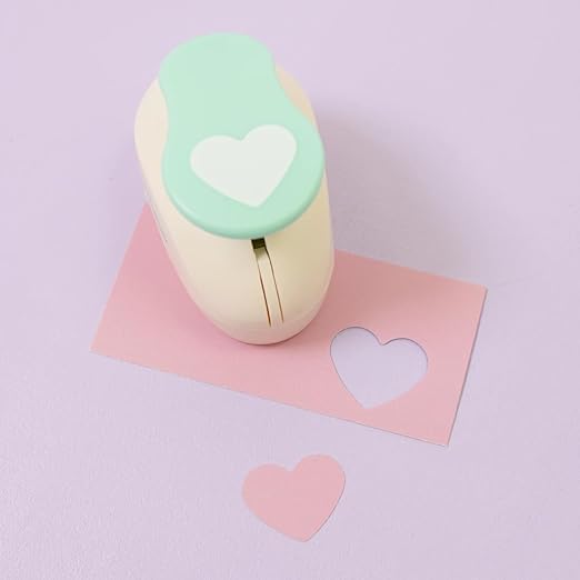 Craftelier - 1 Inch Heart Hole Punch with Lever Press | Hole Puncher for Paper Crafts | Heart Punch for Scrapbooking, DIY Cards & Journals | Hole Puncher for Paper & Cardstock.