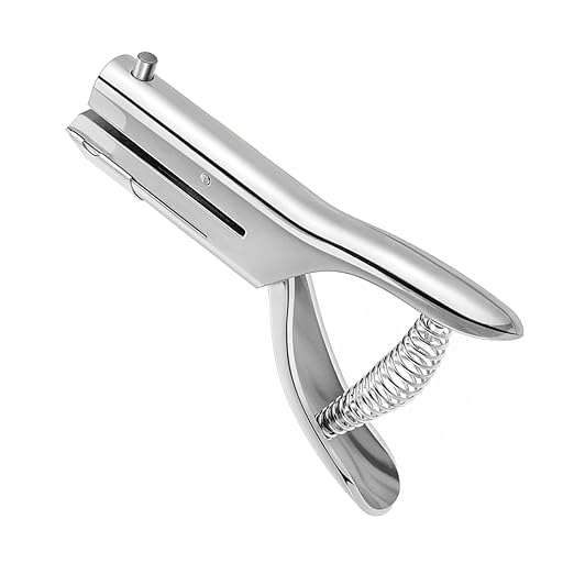 Hole Punch 1/4 Inch,Heavy Duty Single Hole Puncher, 2 Inch Deep Throat Reach, Portable Handheld for Paper, Leather, Scrapbook, Tab Paper, ID Card, PVC Card, Badge, and Photos (1/4"-6mm Hole)