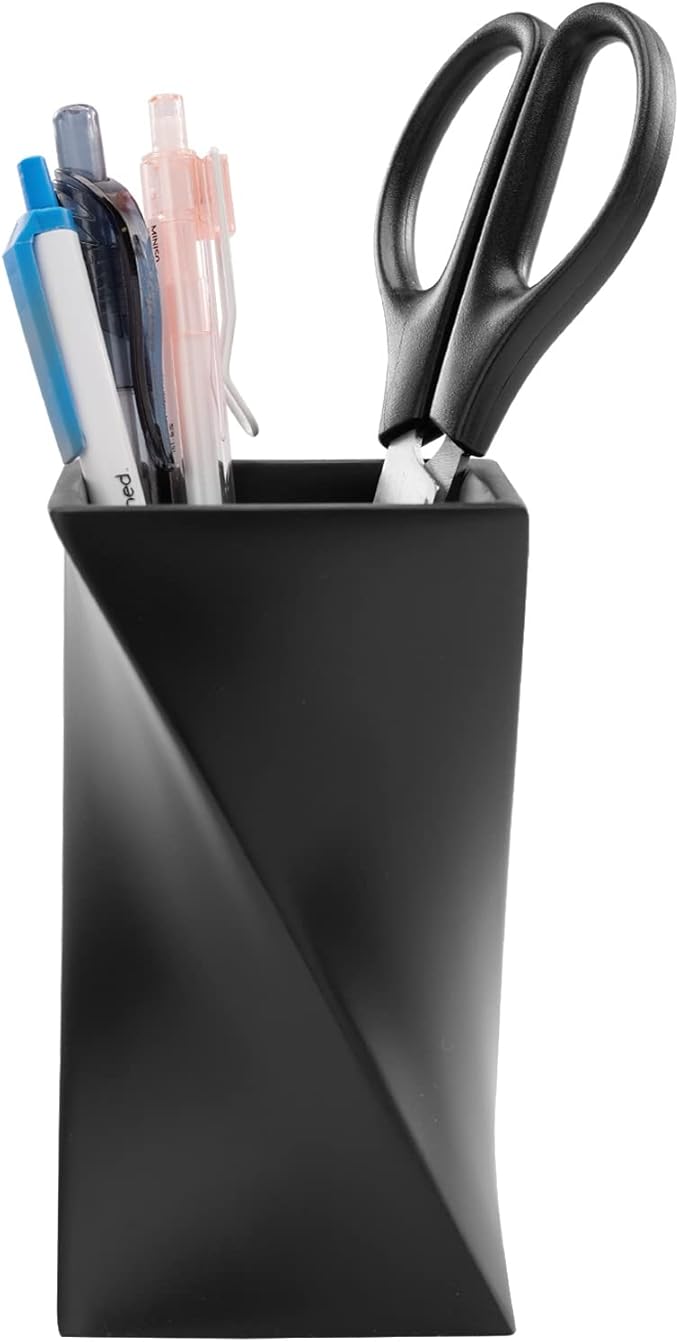 Pen Holder, Pencil Holder for Desk Durable Resin Desk Organizer Makeup Brush Holder for Office, Classroom, Home