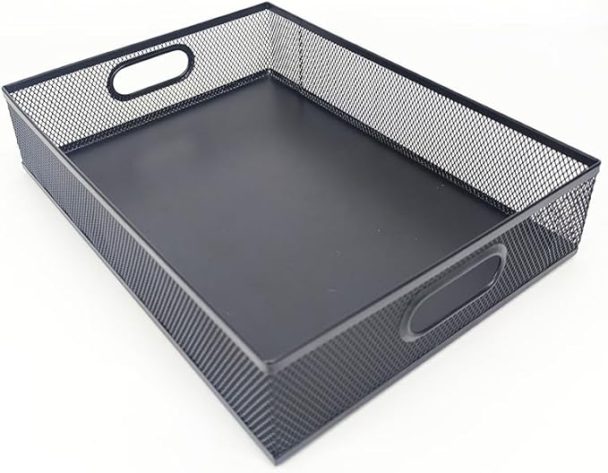 Metal Mesh Desk Organizer Tray, A4 Large Office Storage Box Set, 12.6X 9.1 x 2.8Inches
