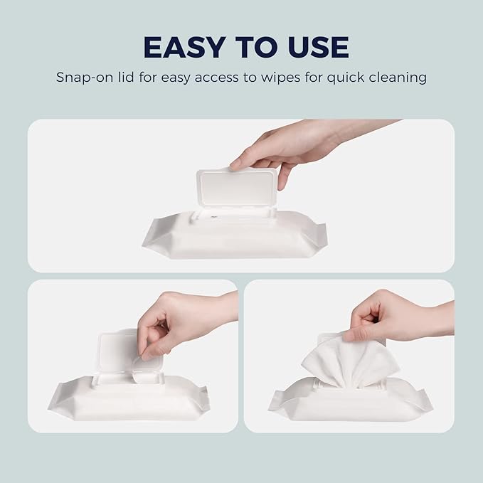 loukin Dry Erase Wipes, Whiteboard Cleaning Wipes, Non-Toxic Cleaning Wipes for Whiteboard, 3 Pack, 50 Wipes Per Pack