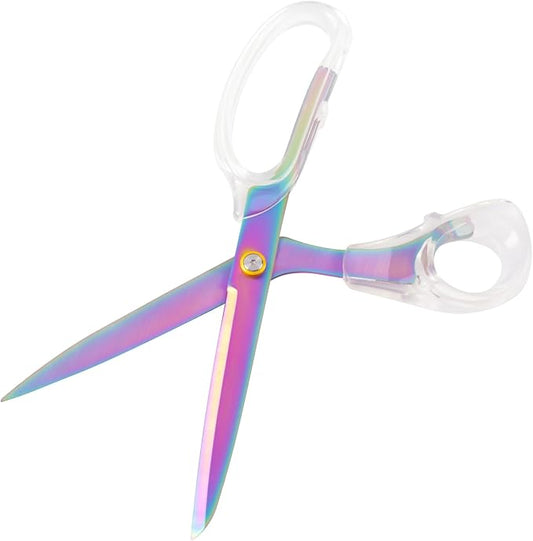 Acrylic Scissors, 9” Ultra-Sharp Titanium Coated Blades and Sharp All-Purpose Scissor, Sewing Scissors, Office Scissor, Comfortable Handle Design, Versatile Usage