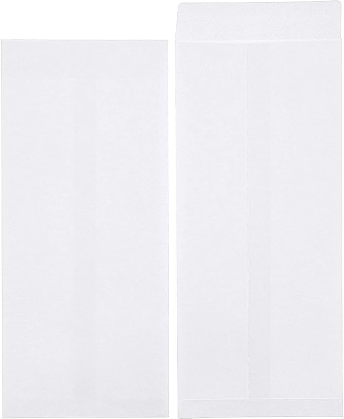 Juvale #14 Business Mailing Envelopes - 11.5 x 5 in, 50 Count, White, 120gsm Paper - Mailers for Cash Envelopes & Policy Documents
