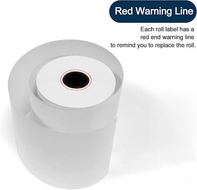 MFLABEL 3-1/8" x 119' Thermal Receipt Papers Rolls - 10 Rolls for 80mm Thermal POS Printer
