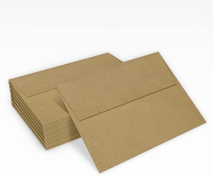 LUXPaper A7 Invitation Envelopes | Peel & Press | 5 1/4" x 7 1/4" | Grocery Bag Brown | 70lb. Text | 250 Qty