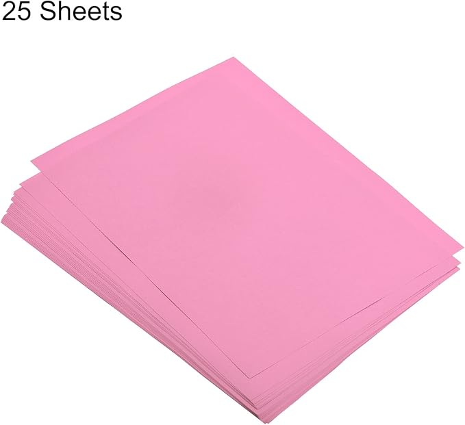 MECCANIXITY 25 Sheets Colored Copy Paper 8.5 x 11 Inch Printer Paper 80gsm Pink for Office Printing, Document Copying, Invitations, Forms, Art Projects