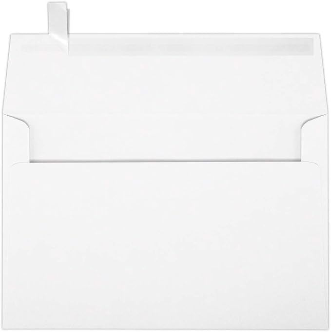 LUXPaper A9 Invitation Envelopes | Peel & Press | 5 3/4" x 8 3/4" | White | 80lb. Text | 50 Qty