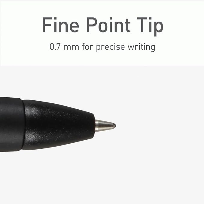 Pentonic BR-T Retractable Ballpoint Pens, 18 Count, Blue Ink, 0.7 mm Fine Point, Smooth Writing For Journaling, Office & School (PEN12125)